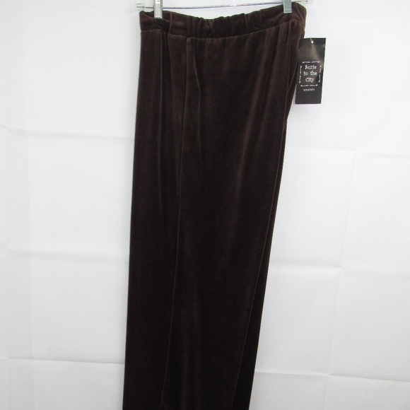 Suzie In The City Pant Size X Velvet Relaxed Brown - Picture 2 of 6